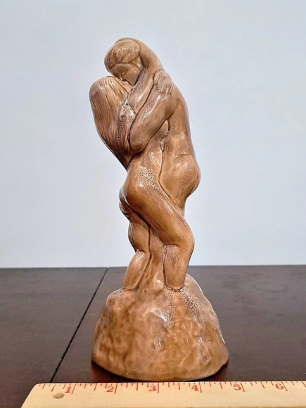 Vintage Bell Ceramics Lovers Nude Statue